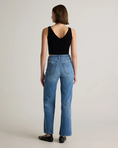 Bella Stretch Relaxed Straight Jeans - 24 / Obsidian Blue
