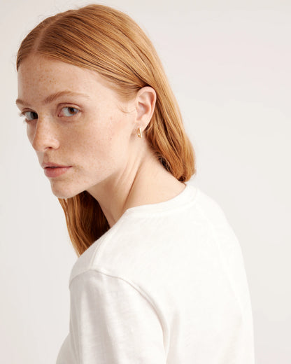 100% Organic Cotton Slub Long Sleeve Tee - XS / Smoked Thyme Green