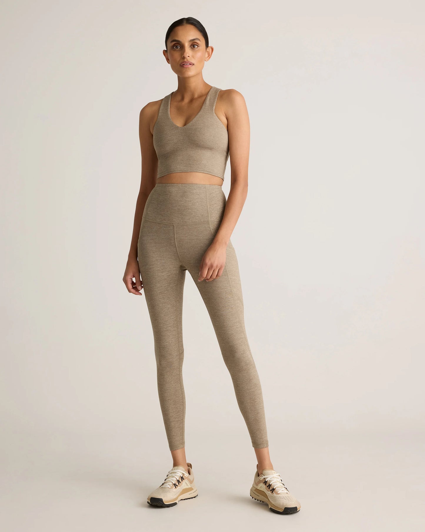 Ultra-Soft High-Rise Pocket Legging - XS / Heather Espresso