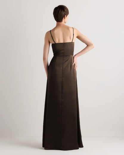 Juliette Stretch Satin Dress - 0 / Garden Sage Green