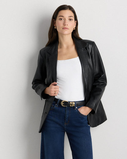 Elissa Triple Keeper European Leather Belt - XS / Black/Gold