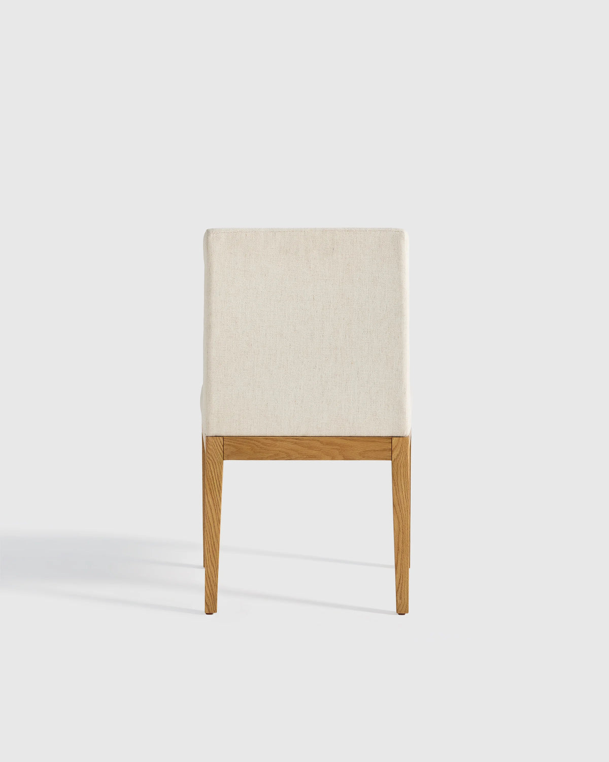 Performance Fabric Dining Chair with Solid Oak Legs (Set of 2) - One Size / Snow/Natural