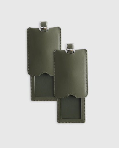 Nappa Leather Luggage Tag (2-Pack) - One Size / Cobalt Blue