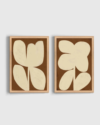 Perennial by Marco Marella (Set of 2) - 17.25"x25.25" / Oak