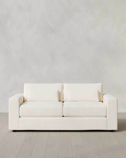 Ashford Deep Seat Sofa in Performance Chenille Linen Blend - 7ft / Snow