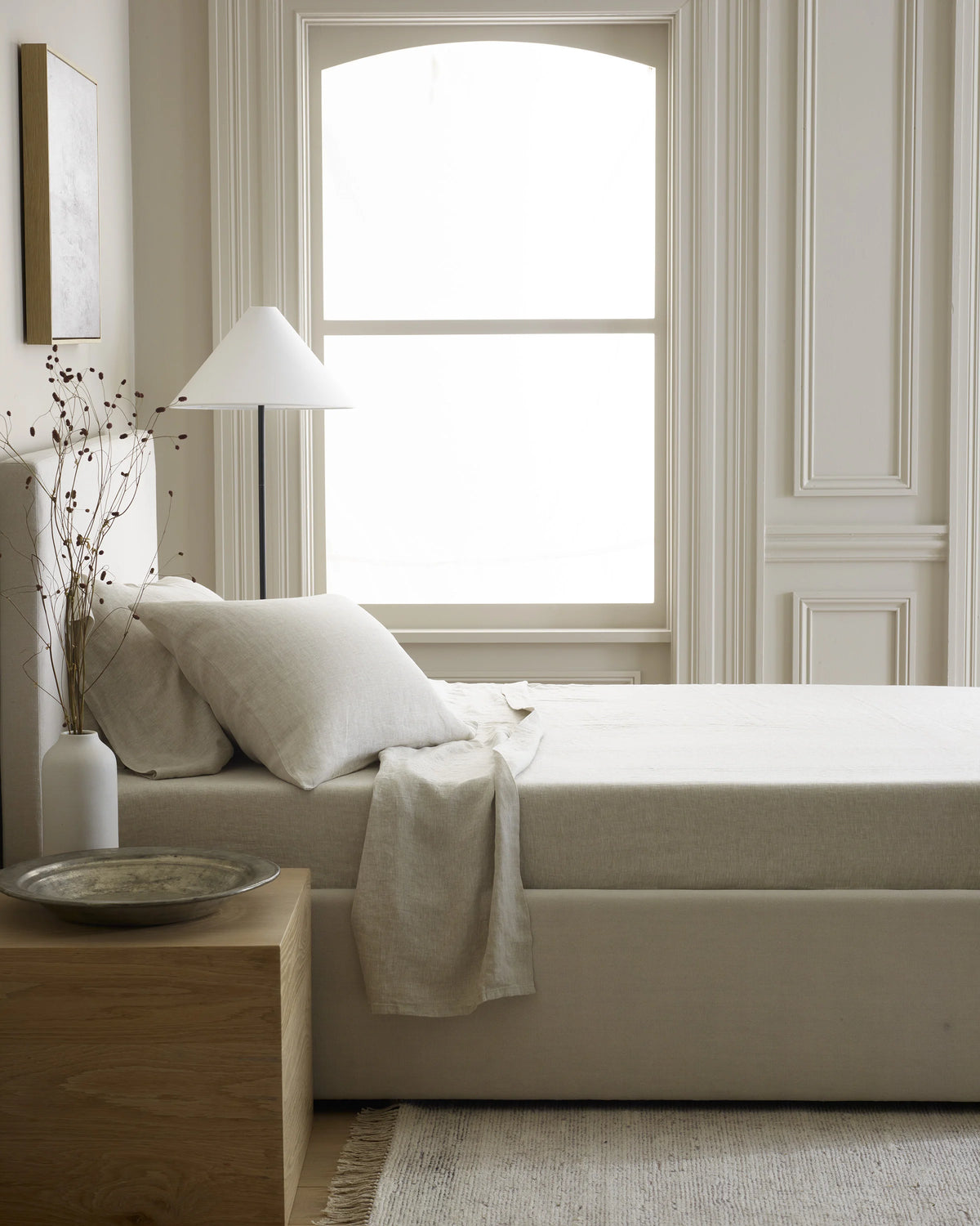 European Linen Chambray Pillowcase Set - Standard / Natural