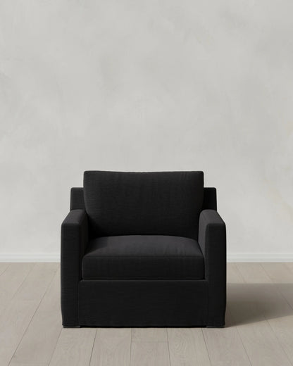 Ellery Slipcover Chair in Performance Linen - One Size / Sand
