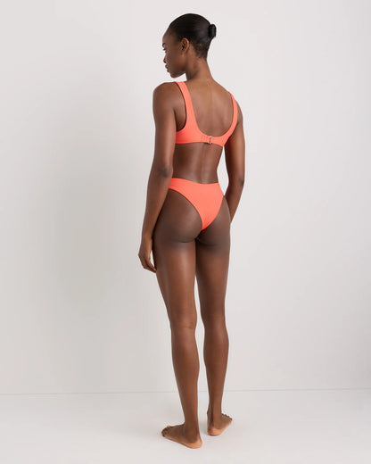 Italian High-Leg Bikini Bottom - XS / Mocha Midi Dot