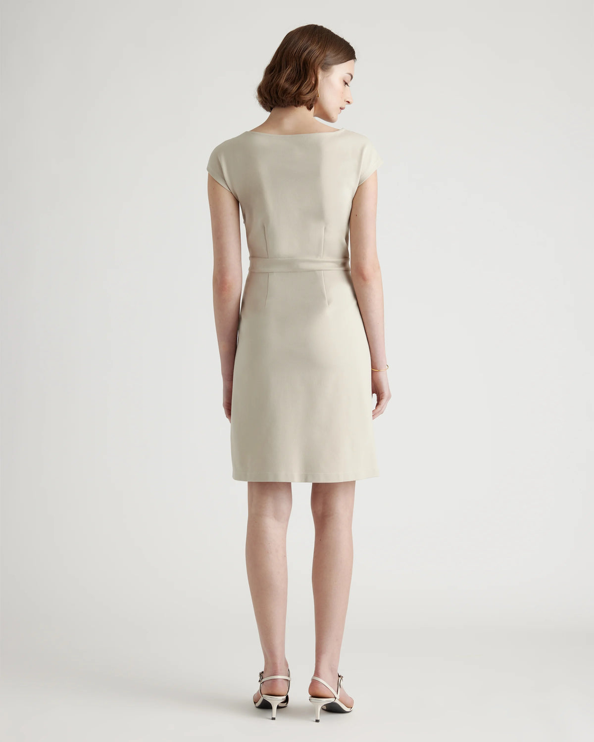 Ultra-Stretch Ponte Cap Sleeve Dress - XS / Ruby Red