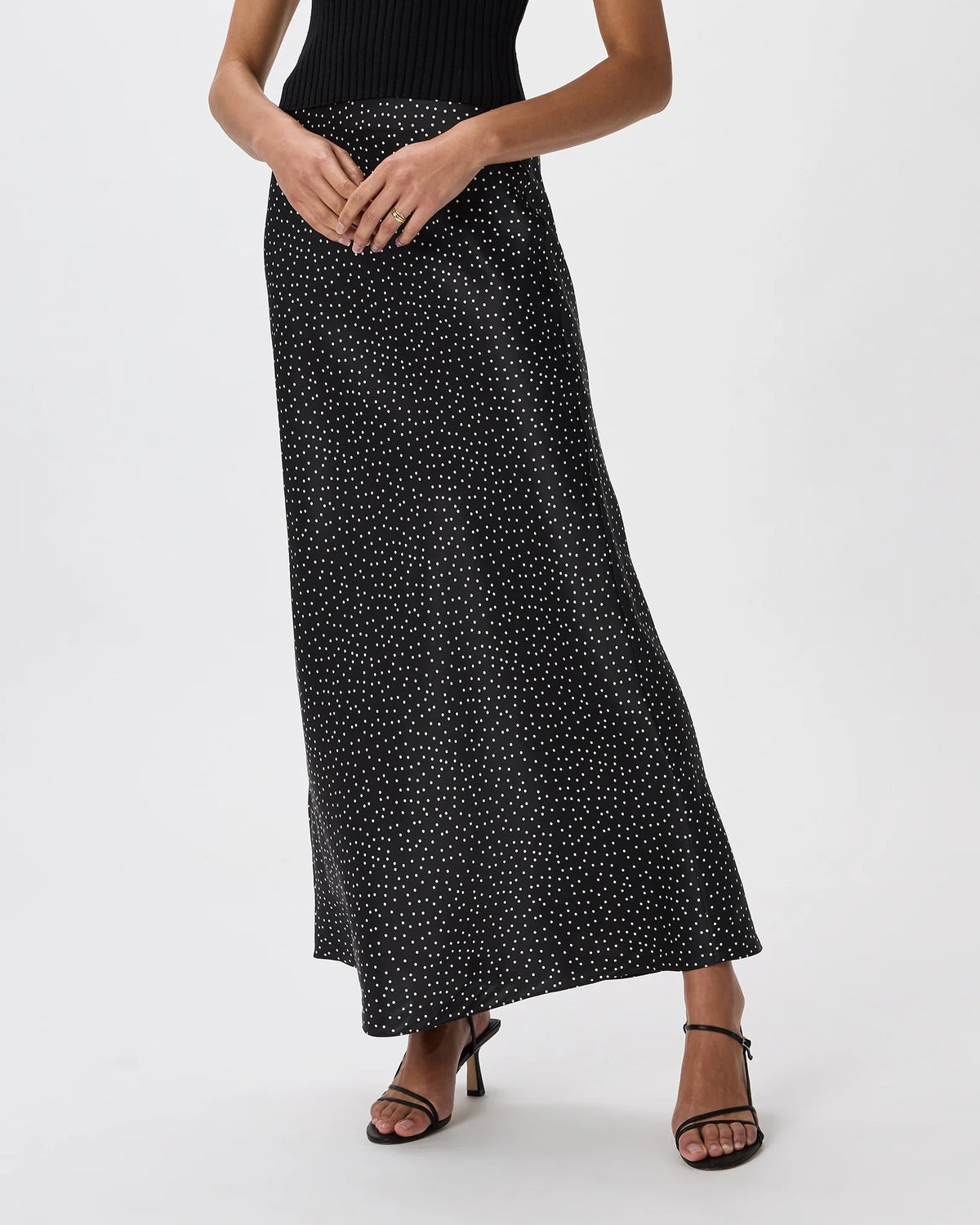 100% Washable Silk Maxi Skirt - XS / Champagne