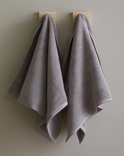 Turkish Ribbed Quick Dry Hand Towel (Set of 2) - One Size / Mineral