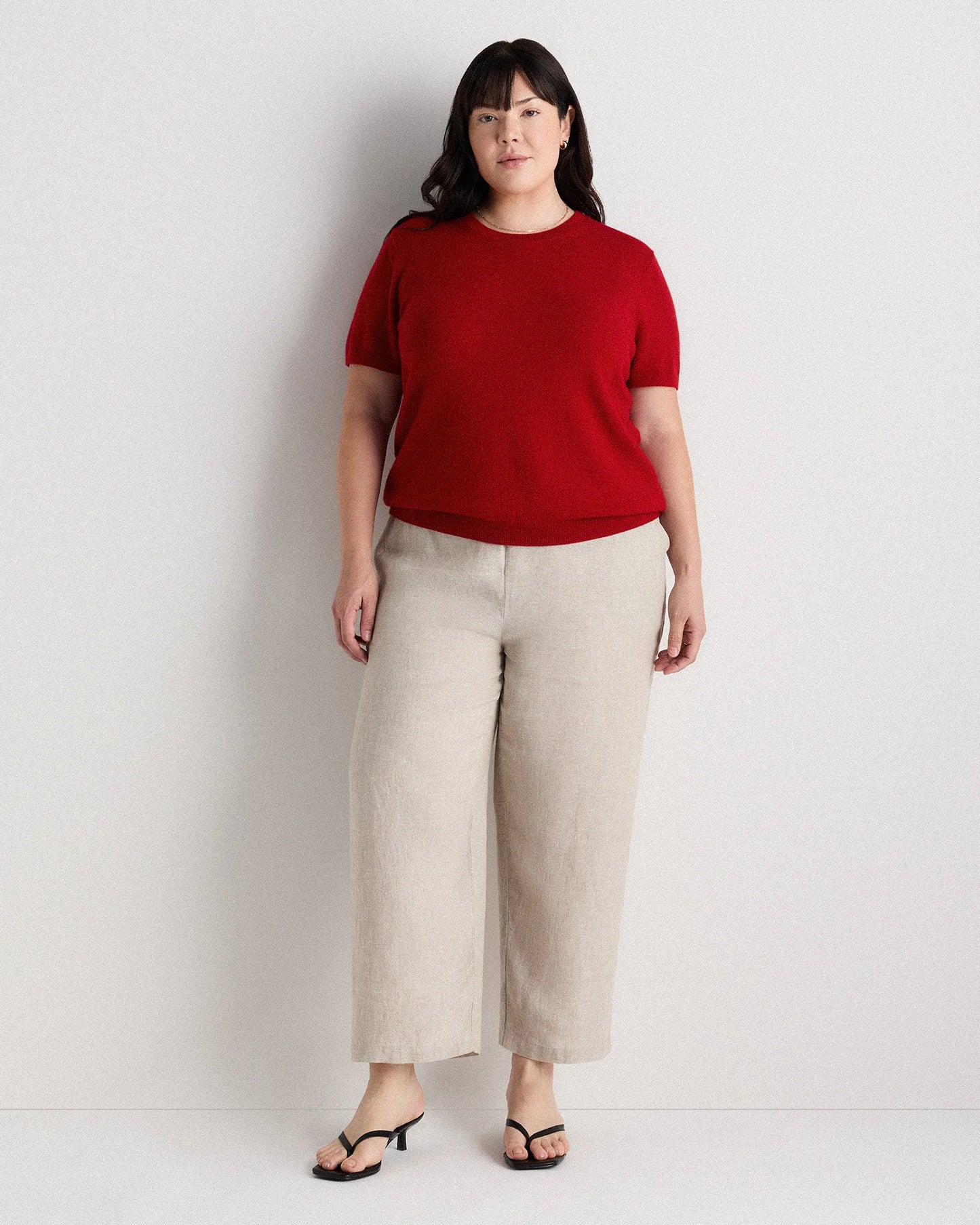 Mongolian Cashmere Tee - 1X / Heather Vintage Pink
