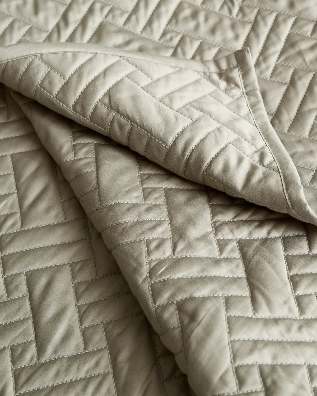 Organic Cotton Basketweave Quilt - Twin / White