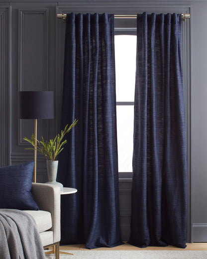Raw Silk Curtain - Single Panel - 48x84 / Ivory