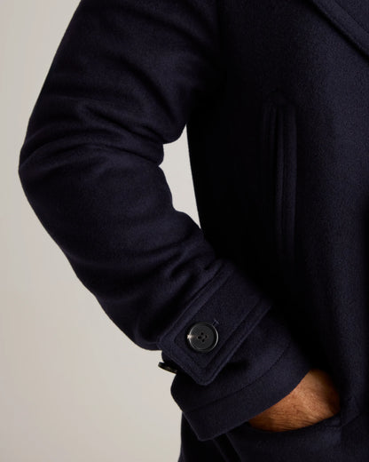 Italian Wool Peacoat - S / Cadet Blue
