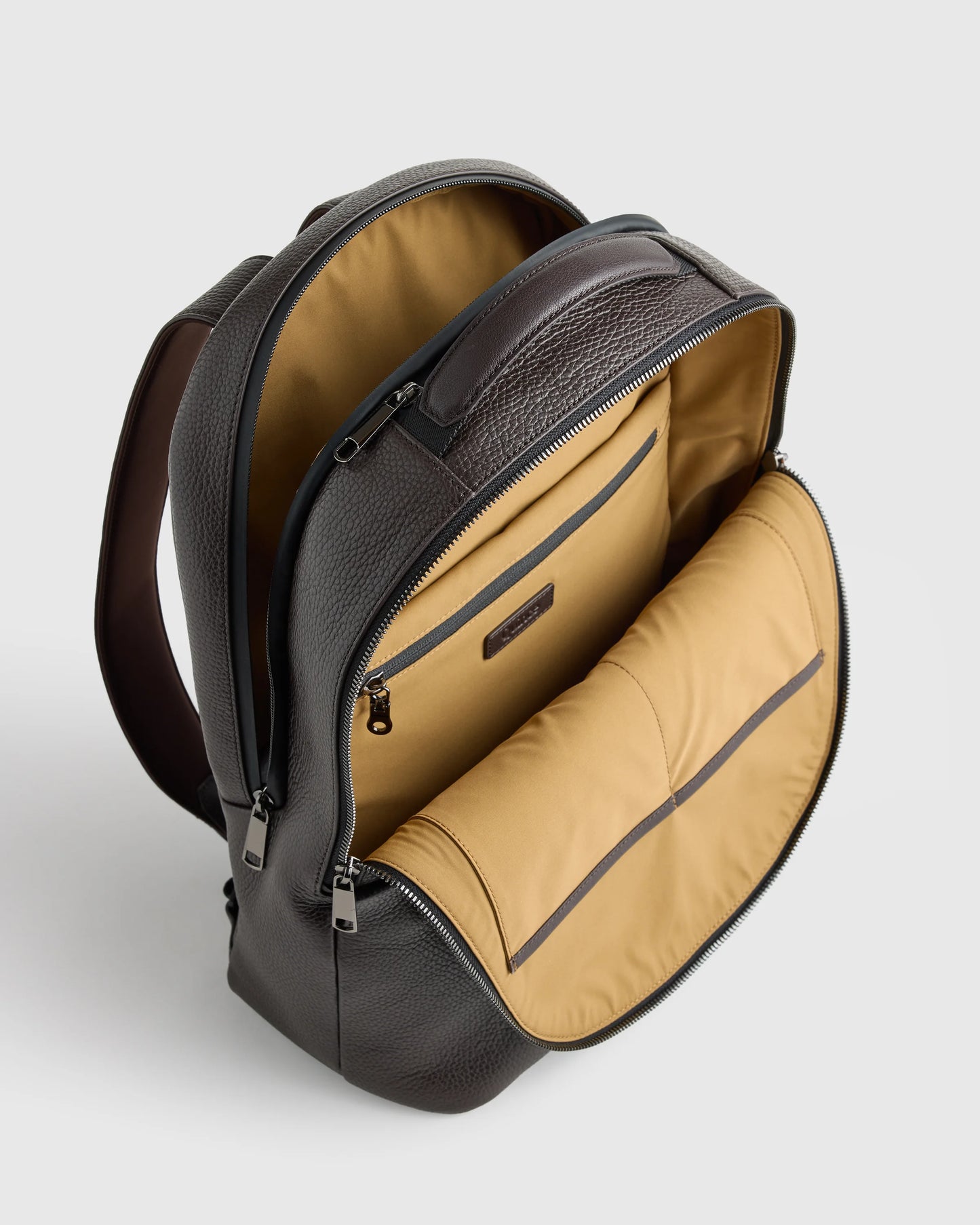 Excursion Italian Leather Laptop Backpack - One Size / Black