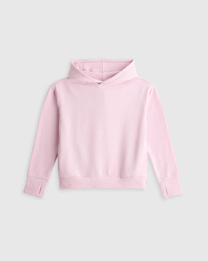 Girls SuperSoft Fleece Crop Pullover Hoodie - 6 / Off-White