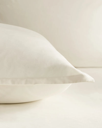 Organic Crisp Percale Euro Sham - Euro / White