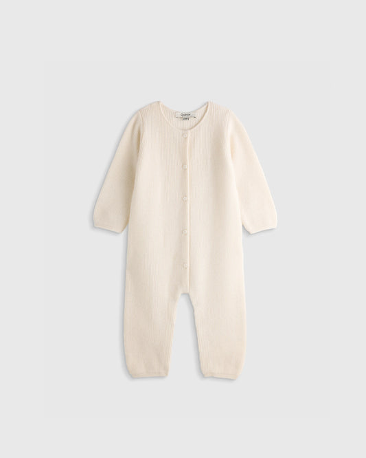 Washable Cashmere Romper - 0-3M / Ivory