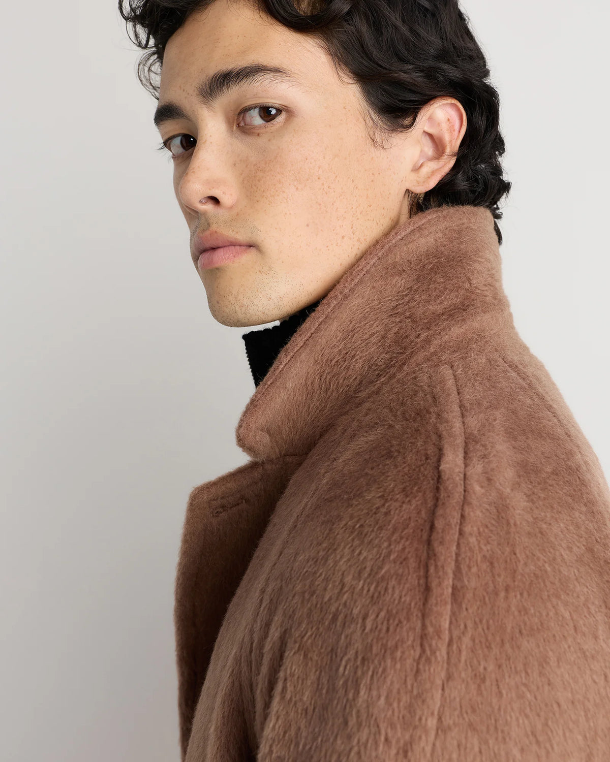 Alpaca-Wool Overcoat - S / Rustic Brown