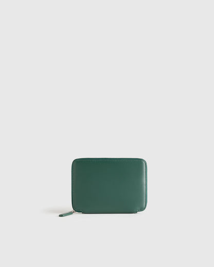 Nappa Leather RFID Zip Travel Wallet - One Size / Black