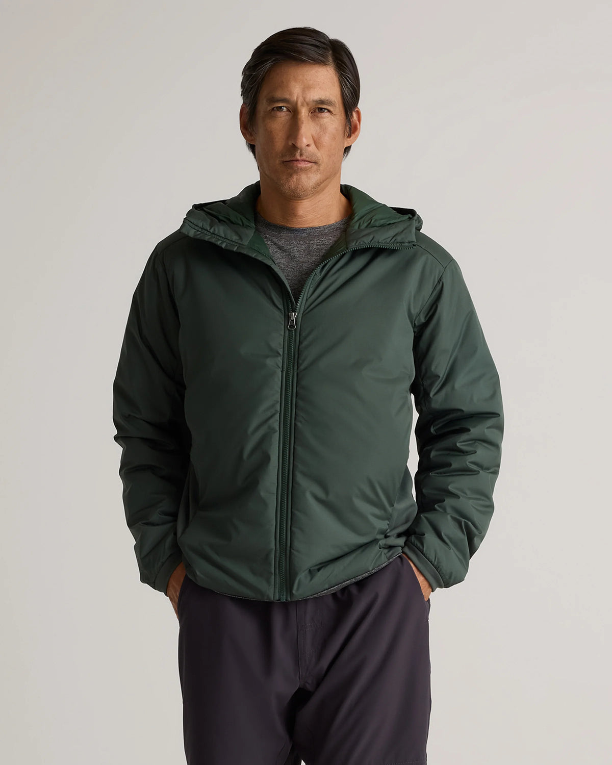 Hybrid Insulated Lightweight Hooded Jacket - S / Black