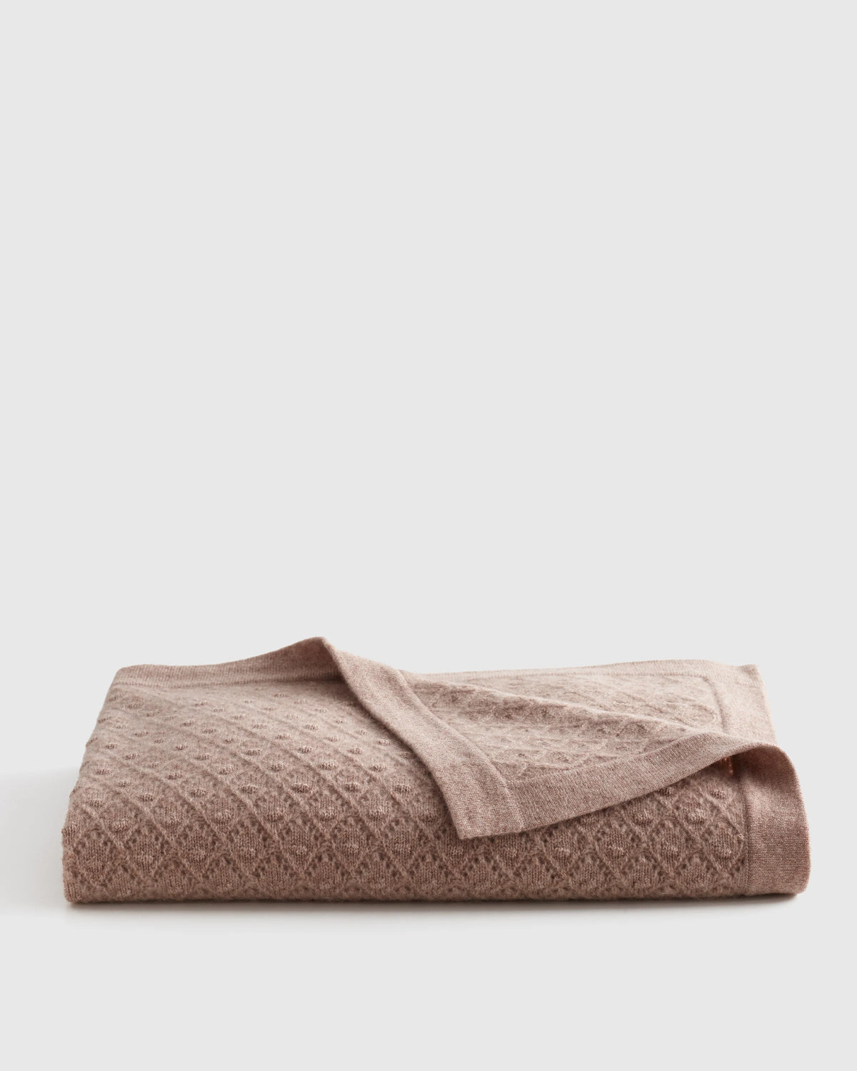 Mongolian Cashmere Pointelle Baby Blanket - One Size / Ivory