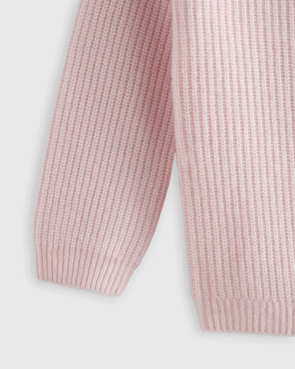 Washable Cashmere Fisherman Tunic Sweater - 6 / Oatmeal