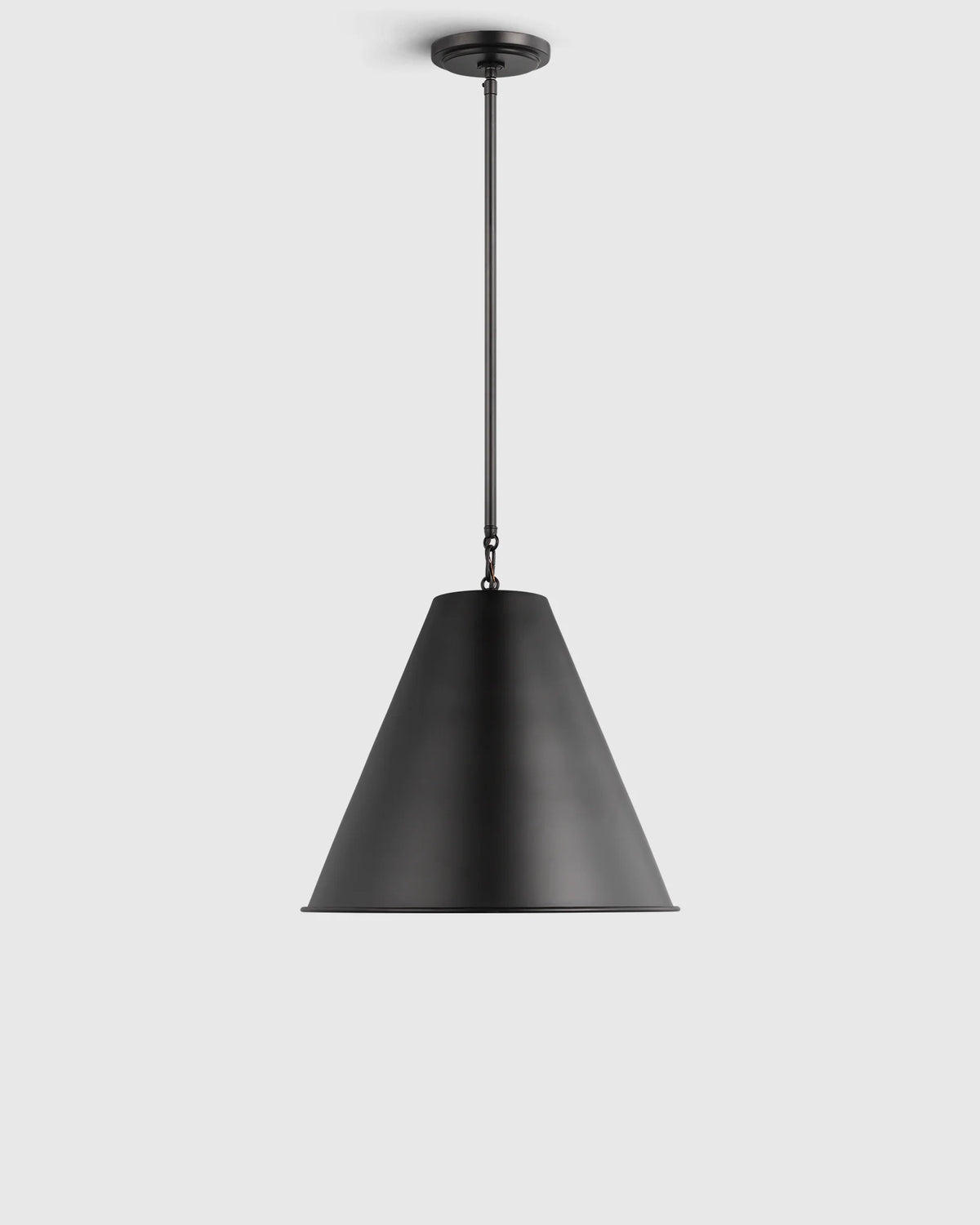 Tapered Steel Shade Pendant Light - One Size / Brass