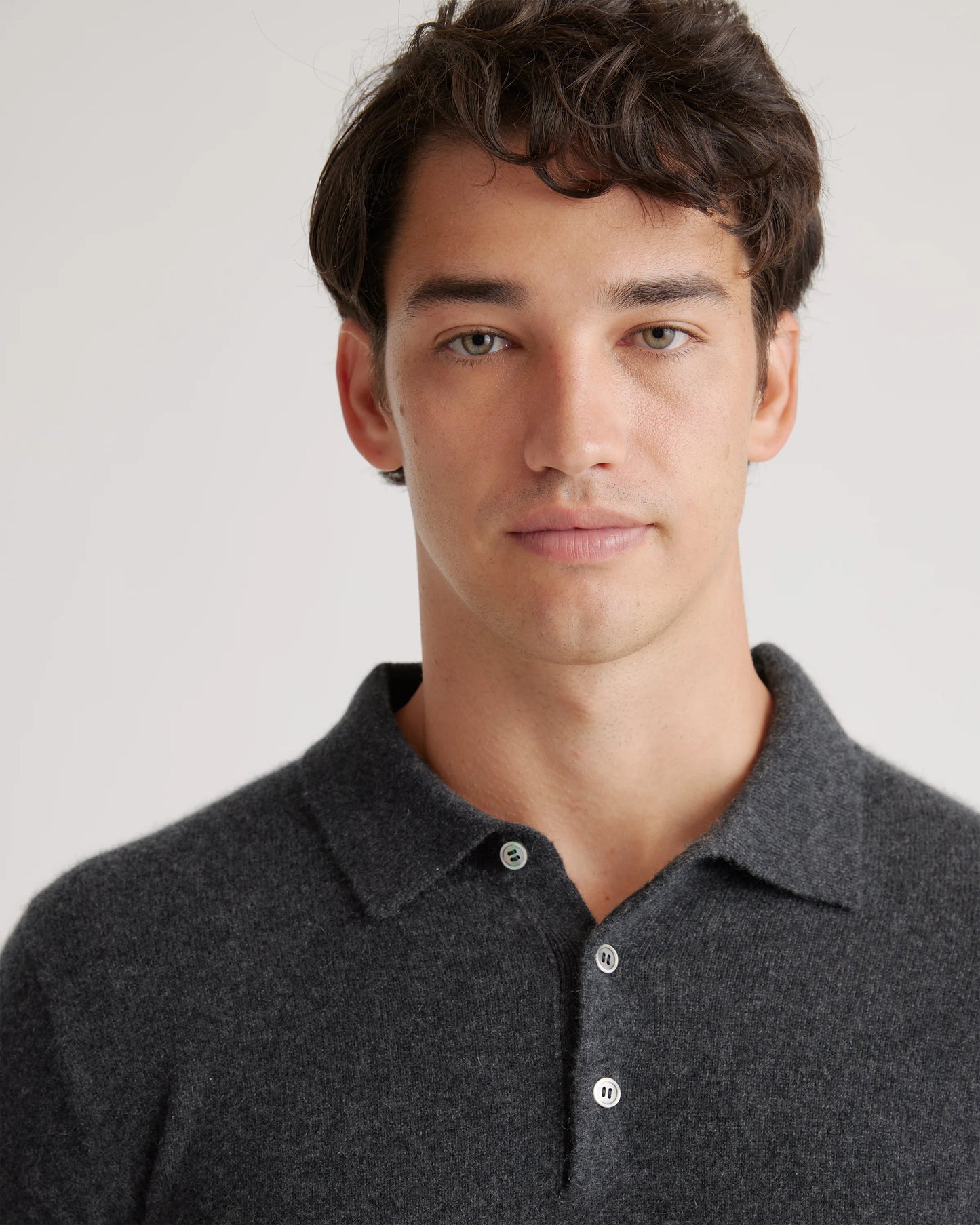 Mongolian Cashmere Polo Sweater - S / True Navy