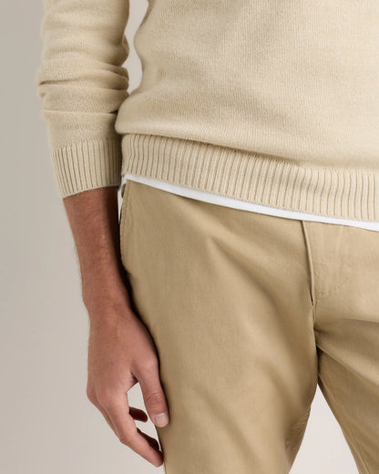 Alpaca-Wool Crewneck Sweater - S / Natural