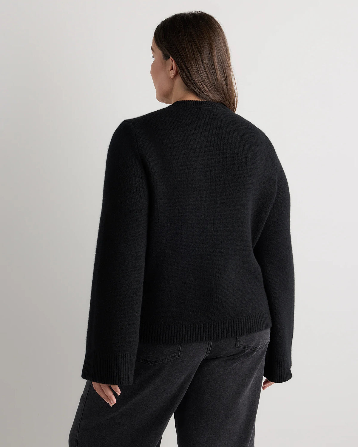 Mongolian Cashmere Structured Cardigan - 1X / Oatmeal