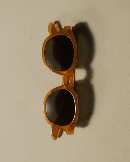Tahiti Polarized Acetate Sunglasses - One Size / Clear Taupe with Brown lens