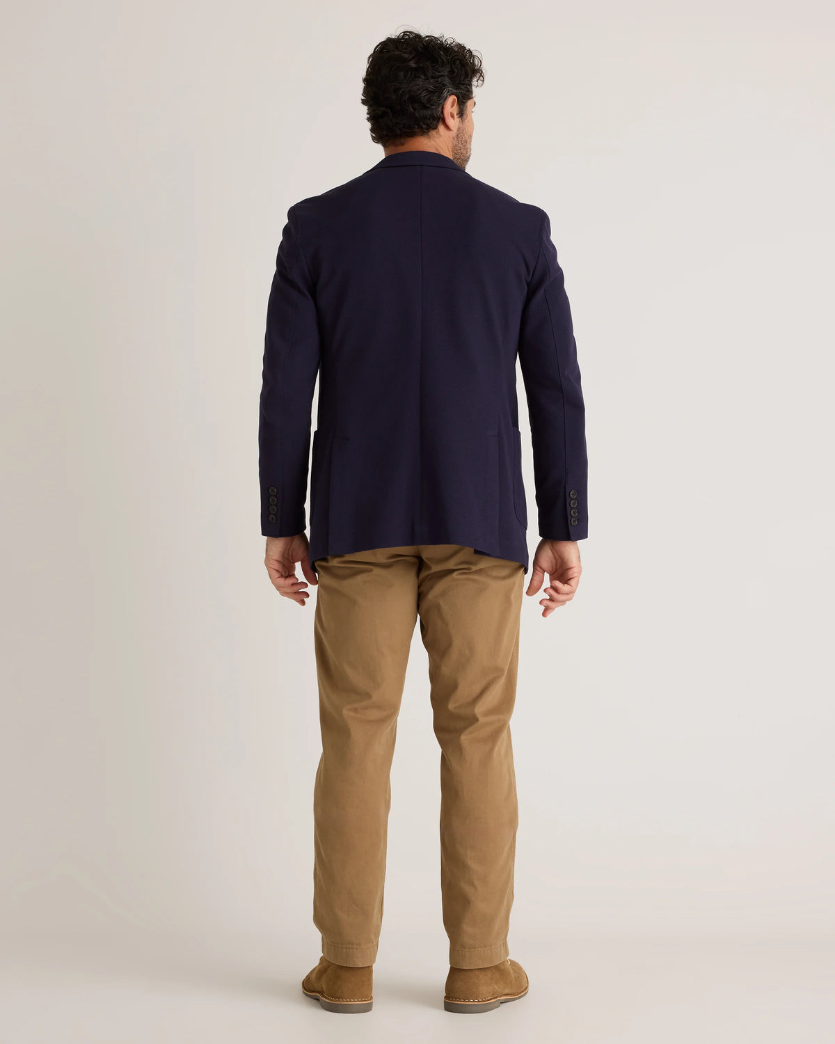 Cotton Pique Knit Blazer - XS / Heather Charcoal