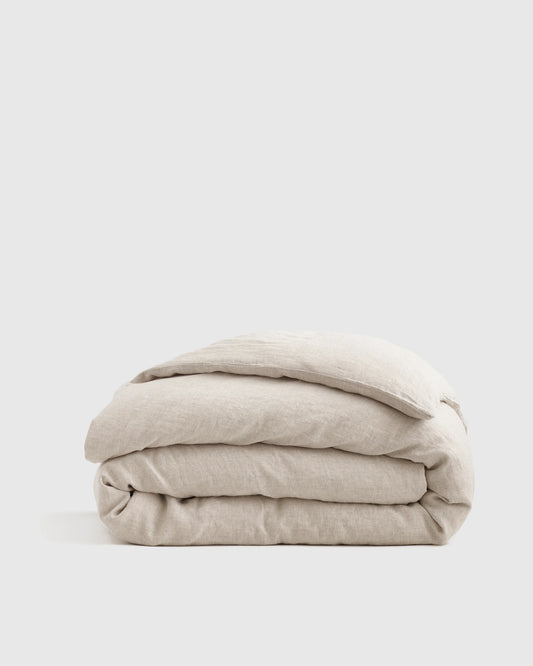 European Linen Chambray Duvet Cover - Twin / Natural