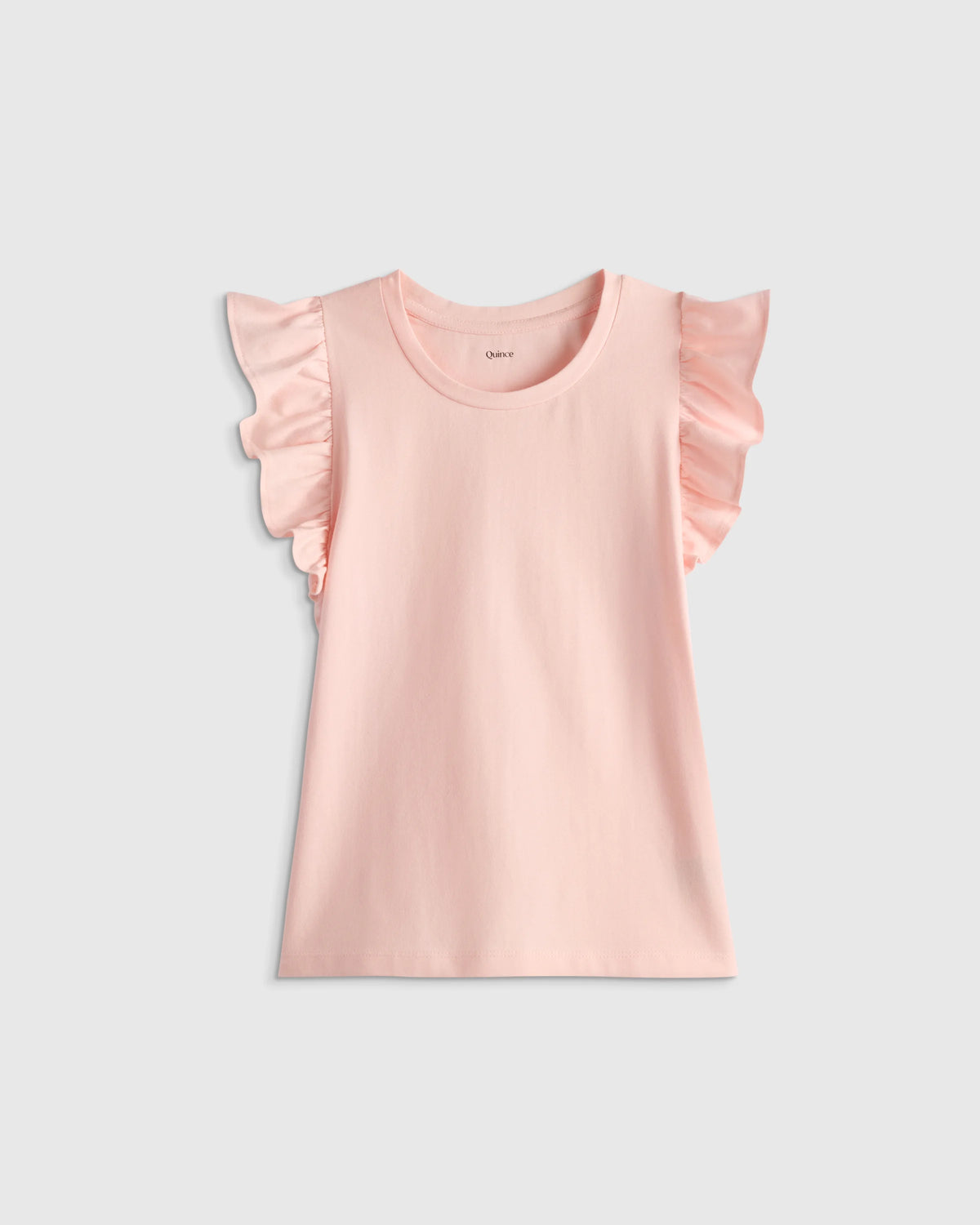 Ruffle Sleeve Organic Cotton Top - 6 / Pink