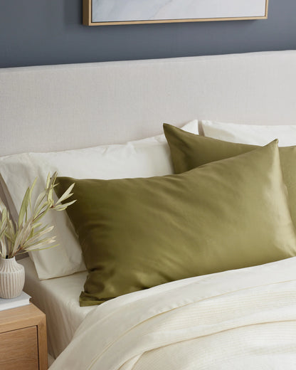 100% Mulberry Silk Pillowcase - Standard / White