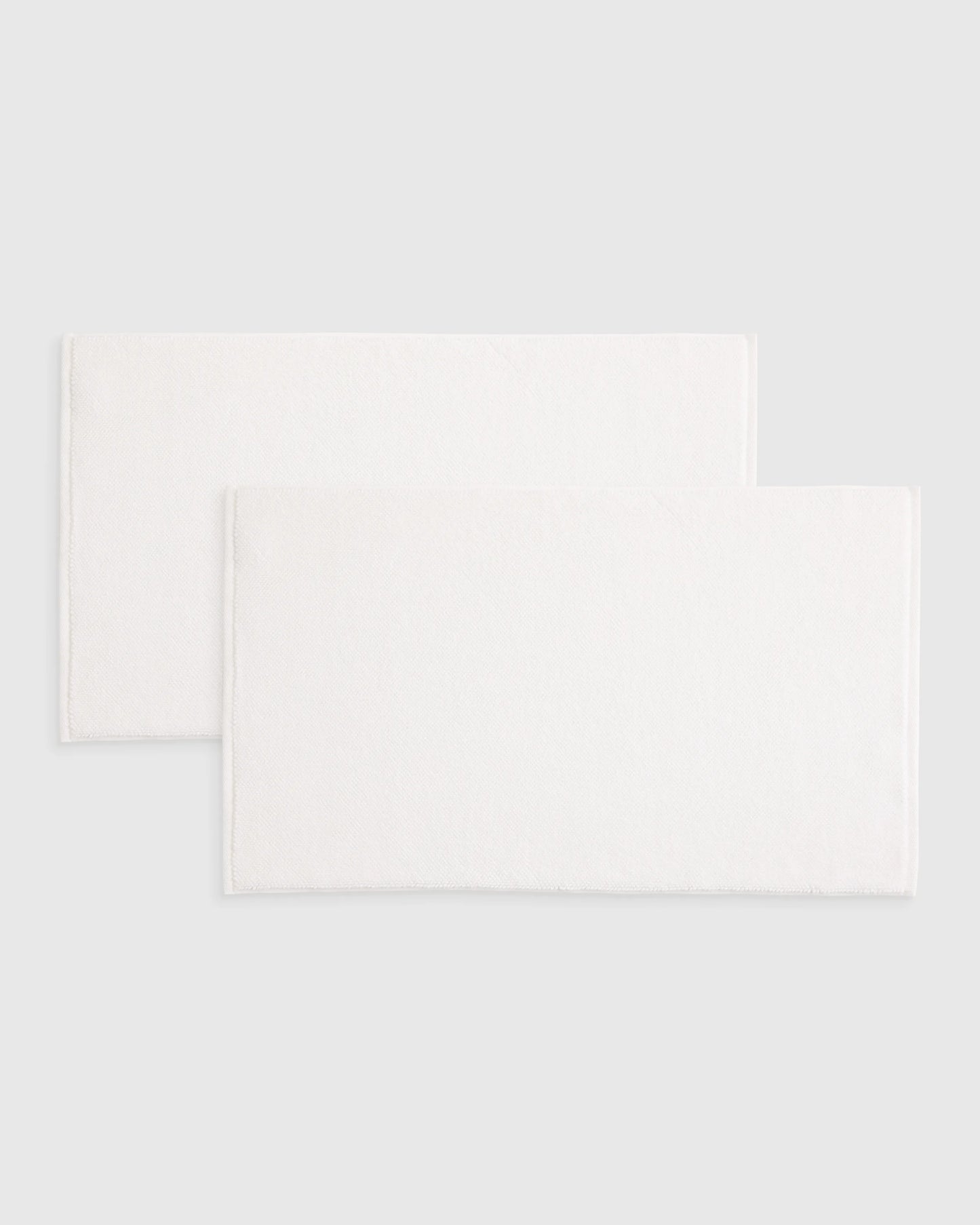 Turkish Cotton Bath Mat Bundle - One Size / White