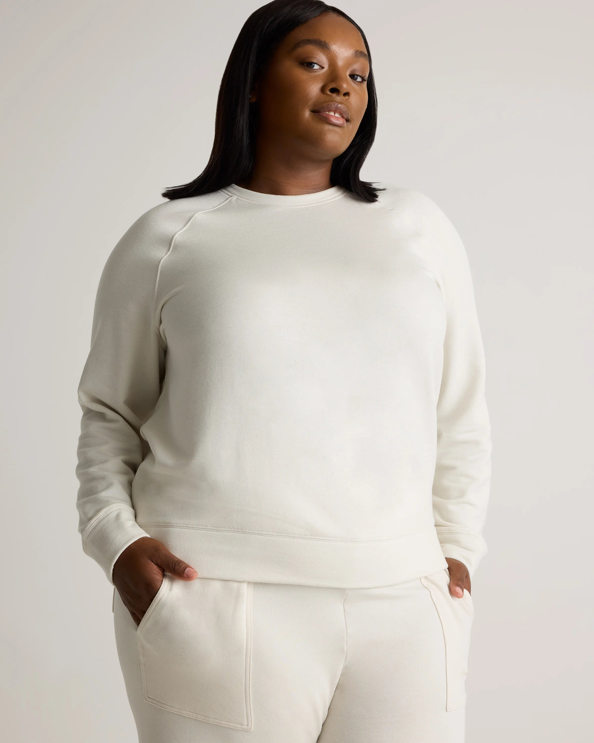 SuperSoft Fleece Crew - 1X / Dried Fig