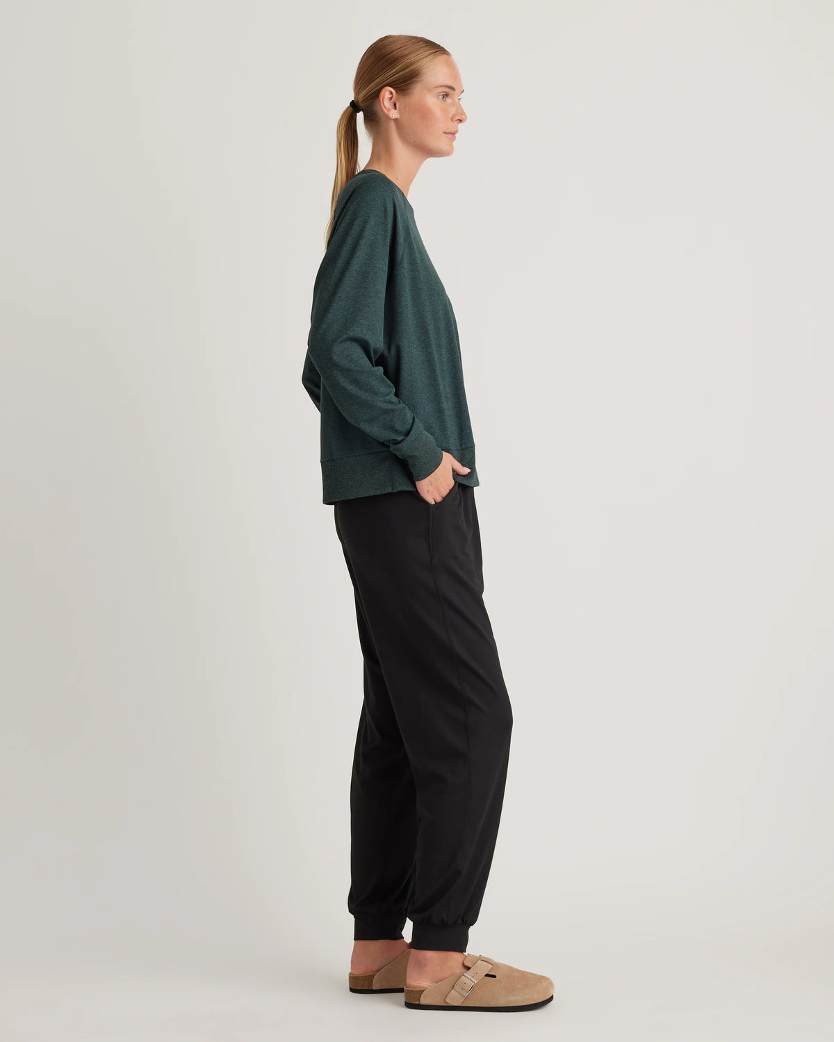 Flowknit High-Rise Boyfriend Joggers - XS / Heather Navy