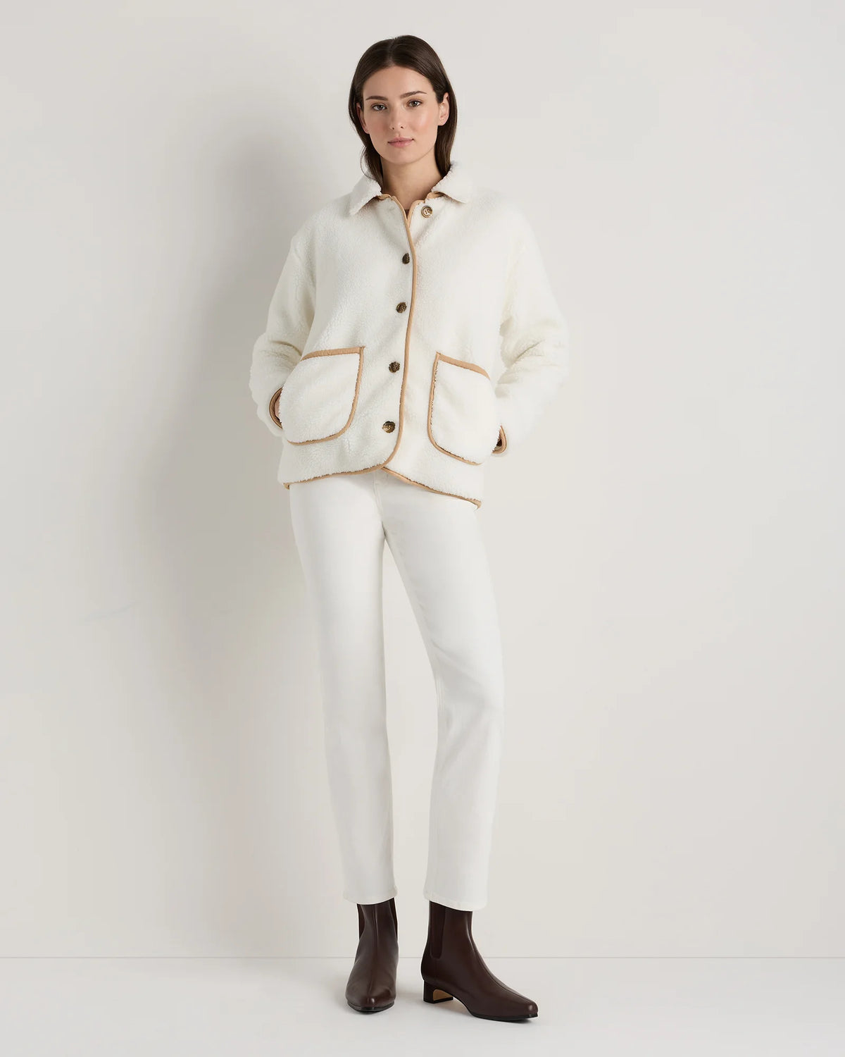 Sherpa Barn Jacket - XS / Camel/Black