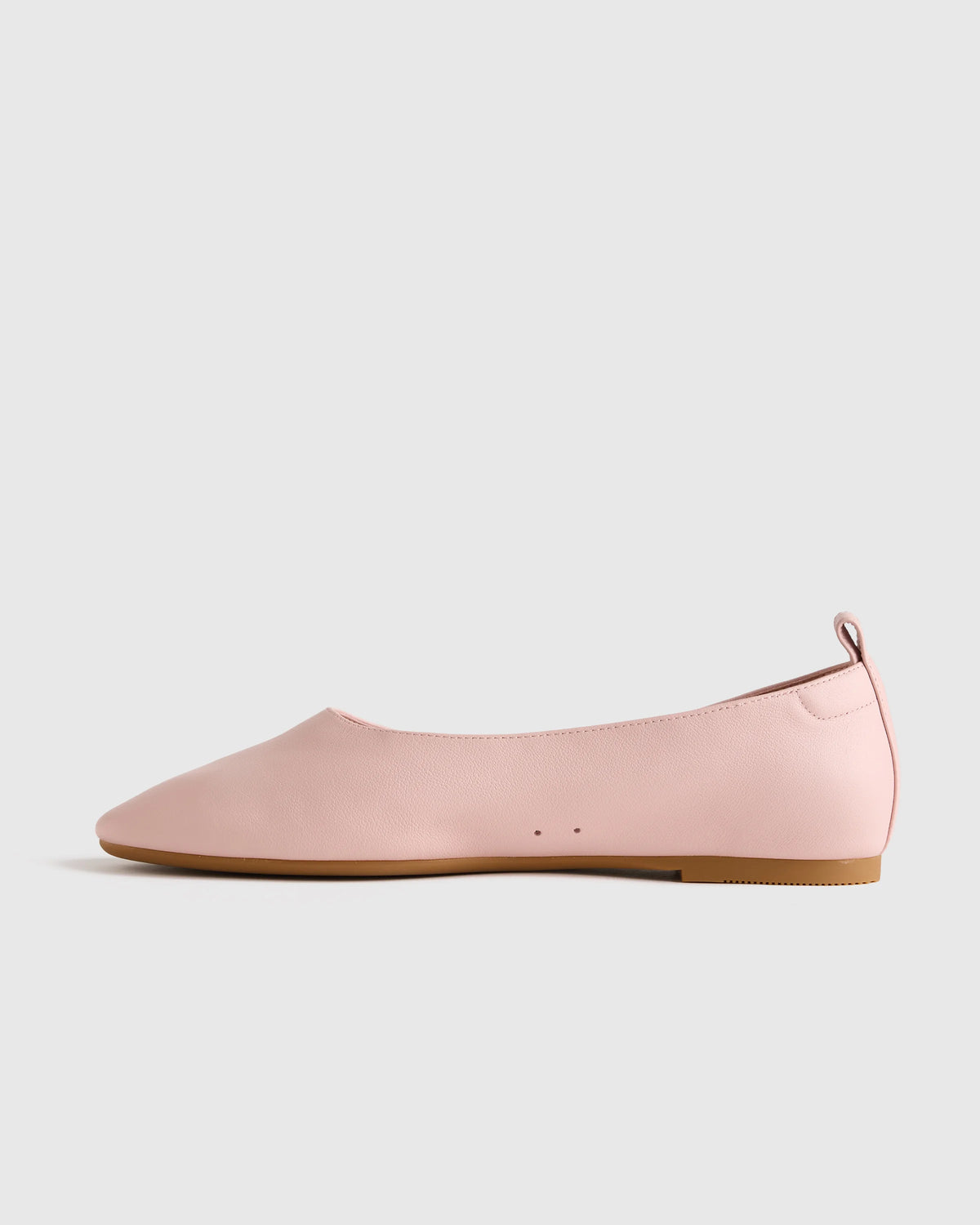 Italian Leather Glove Ballet Flat - 5 / Shell Pink