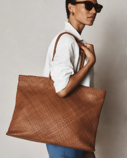Siena Handwoven Tote - One Size / Taupe