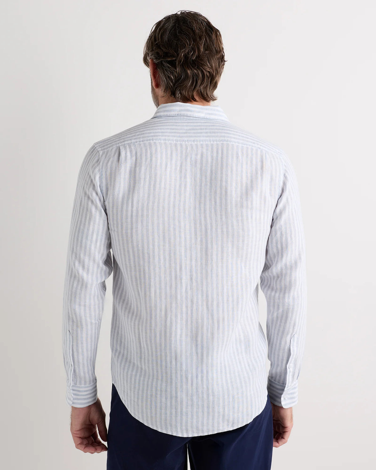 100% European Linen Relaxed Long Sleeve Shirt - XS / Flax