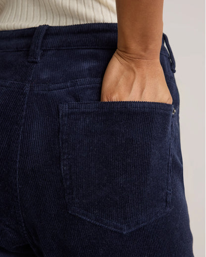 Organic Stretch Corduroy Flare Pants - 0 / Black