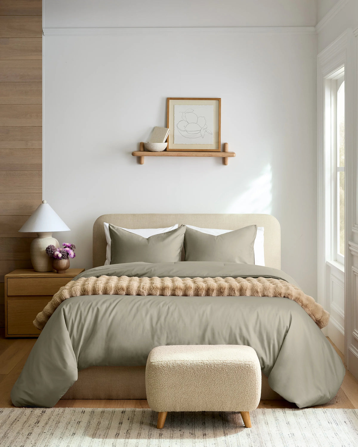 Organic Cotton Sateen Comforter - Twin / Mineral