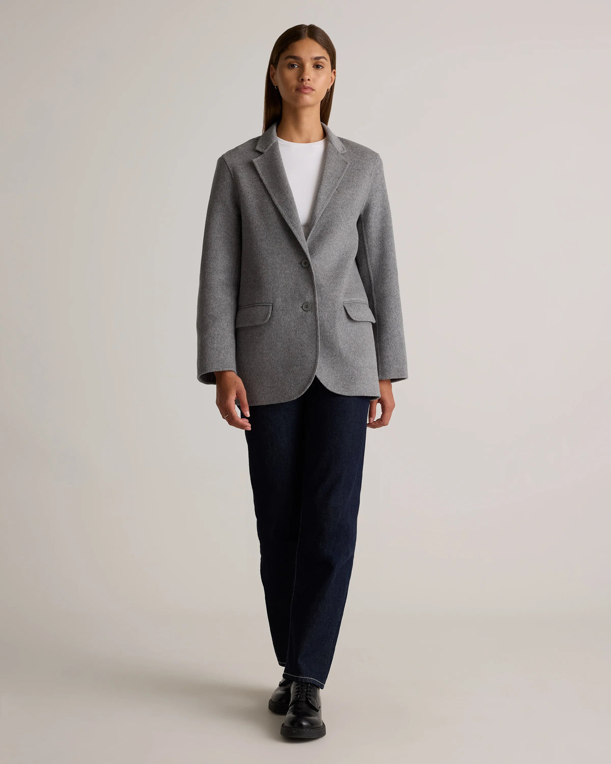 Double-Faced Merino Wool Soft Blazer - XS / Caramel