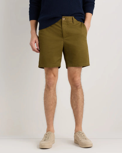 Organic Cotton Classic Stretch Chino Shorts - 7" - 30 / Stone