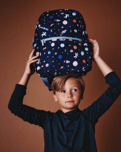 Recycled Double Pocket Backpack - One Size / Rainbow Clouds