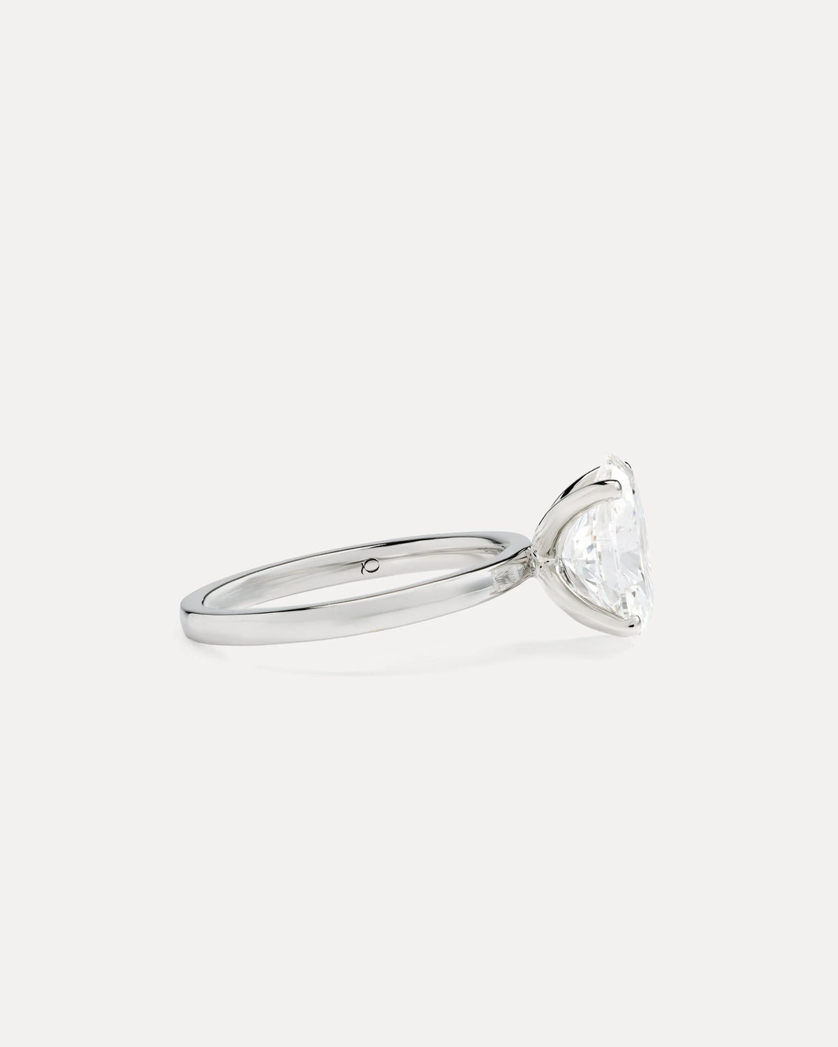 Lab Grown Diamond Oval Comfort Fit Engagement Ring - 3ct - 4 / Yellow Gold